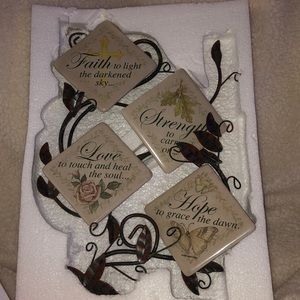 Copper Leaf Rack with Tiles